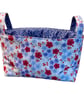 Floral Palette Reversible Fabric Storage Basket