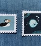 Fabric Postage Stamps - Fishermen & Seagulls  - Image 6