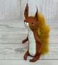 Spun Cotton Red Squirrel Miniature Art Doll - Image 7
