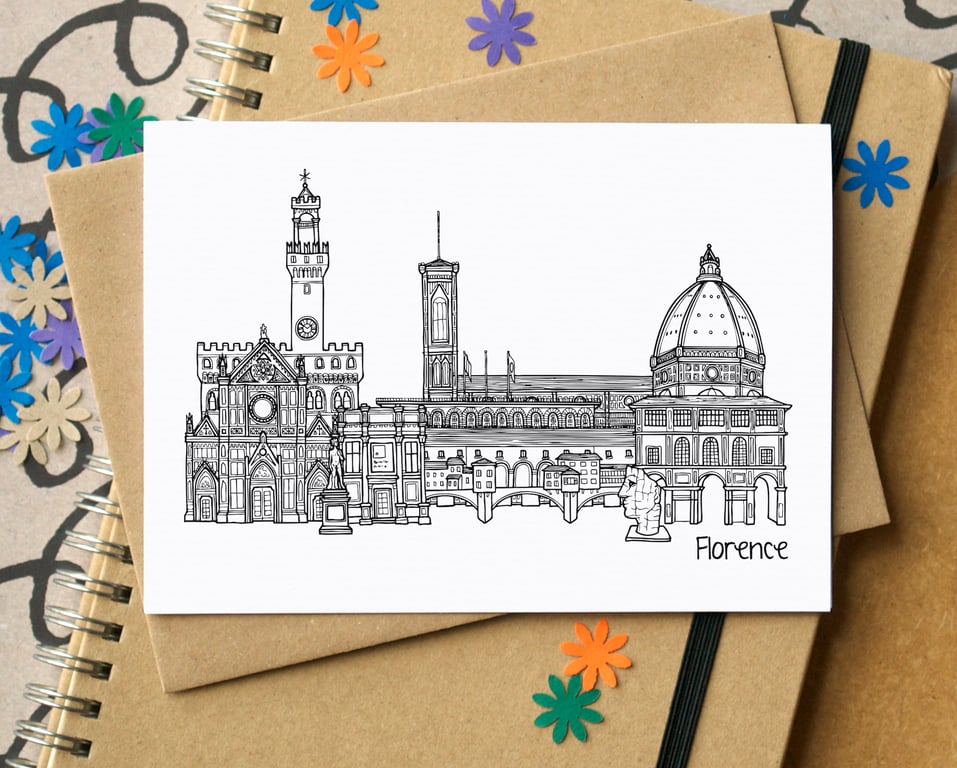 Florence Skyline Greetings Card