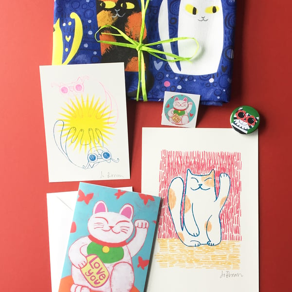 Beautiful Bundles- I Love Cats Super gift box by Jo Brown happytomato7