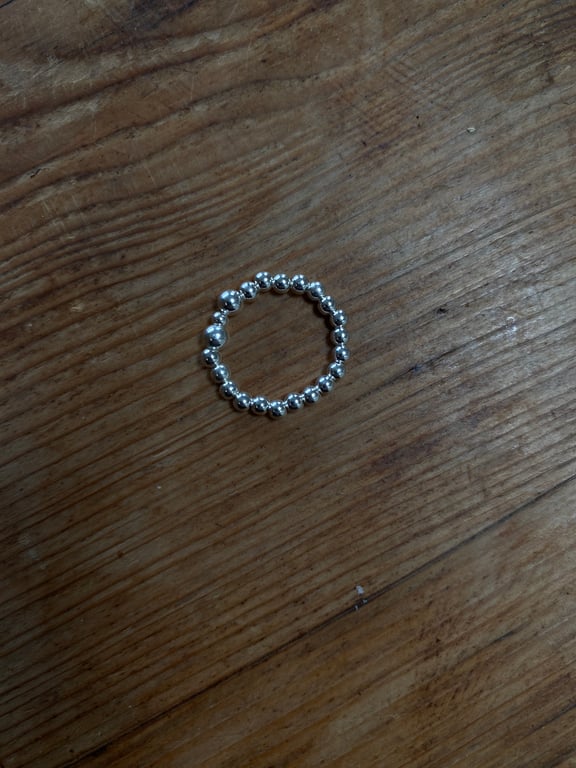 Silver Bead Ring (620)