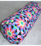 Bolster Cushion Cover 16"x6" Round Cylinder Neck Roll Pillow Kaleidoscope - Image 1