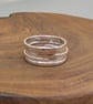Hammered Sterling Silver Stacking Ring: Skinny Midi Ring