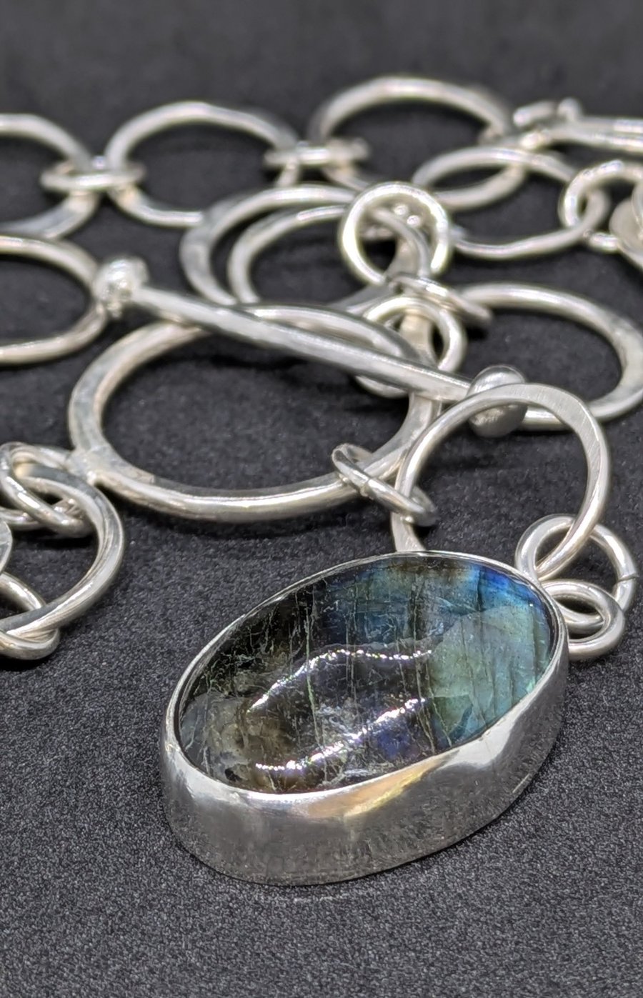 Handmade sterling silver statement chain necklace, Sterling silver chunky chain 
