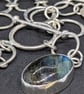 Handmade sterling silver statement chain necklace, Sterling silver chunky chain 