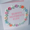 Quilled happy Mother's day card with pretty quilling