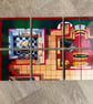 Cluedo Board Coasters - Kitchen, Ballroom - Upcycled from Real Board