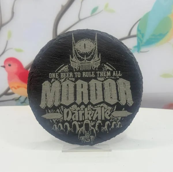 Mordor Dark Ale Laser Etched Coaster