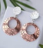 Contemporary Silver and copper dangle earrings - Image 2