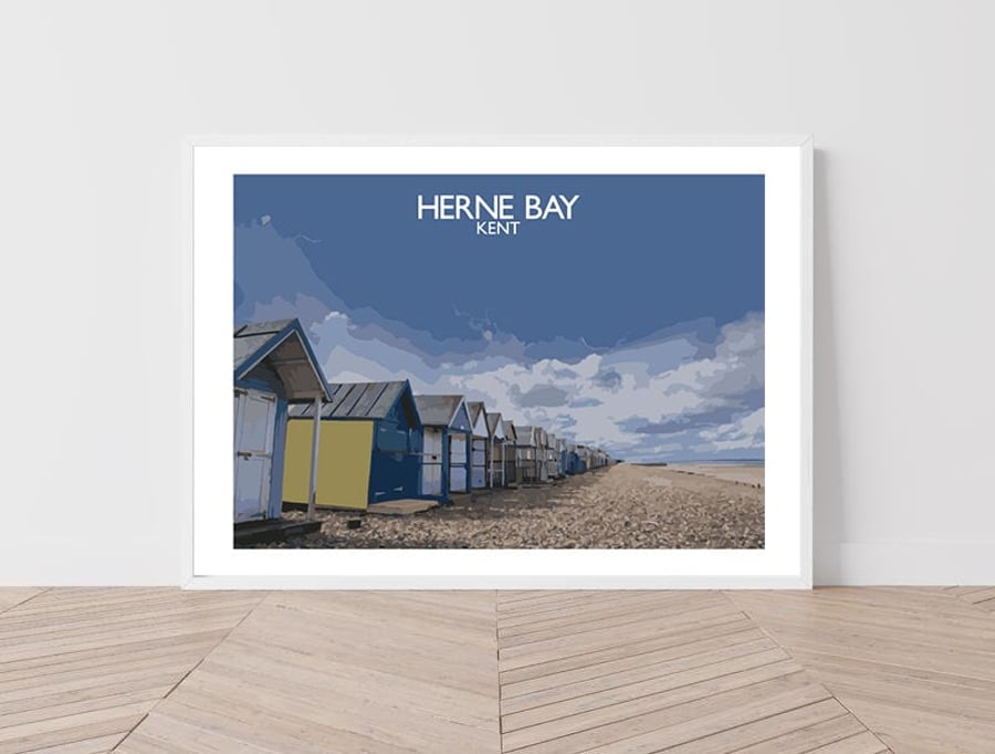 Herne Bay, Kent Art Print Travel Poster Railway Poster Salty Seas Original Print