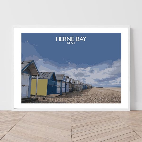 Herne Bay, Kent Art Print Travel Poster Railway Poster Salty Seas Original Print