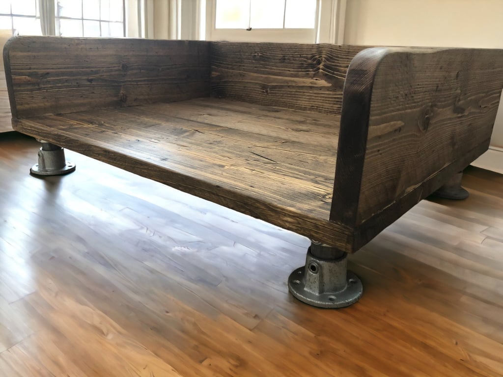 Reclaimed Wood Dog Bed Rustic Pet Bed THE WILLIAMS