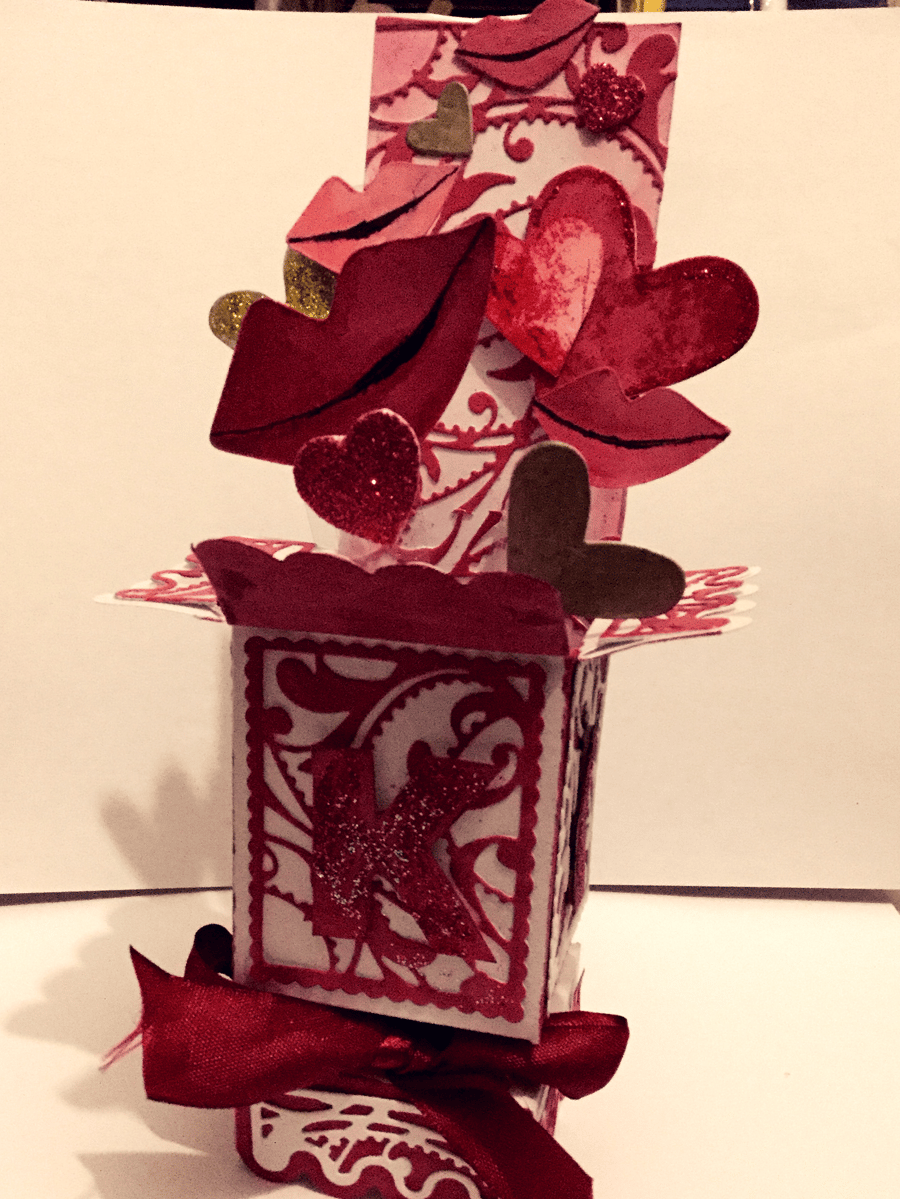 Handmade Luxury Pop-Up 3D Valentines Kiss Card  With Envelope