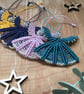 Angel beaded micro macrame tree decoration, gift tag, teacher gift, xmas card  - Image 10