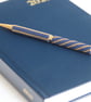 Beadwork Pen in Classic Dark Blue and Gold - Image 2