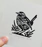 Jenny Wren - Original Handprinted Lino Print - Image 3