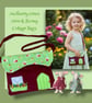 Red and Green Mouse or Bunny Cottage Over the Shoulder Bag - Image 4