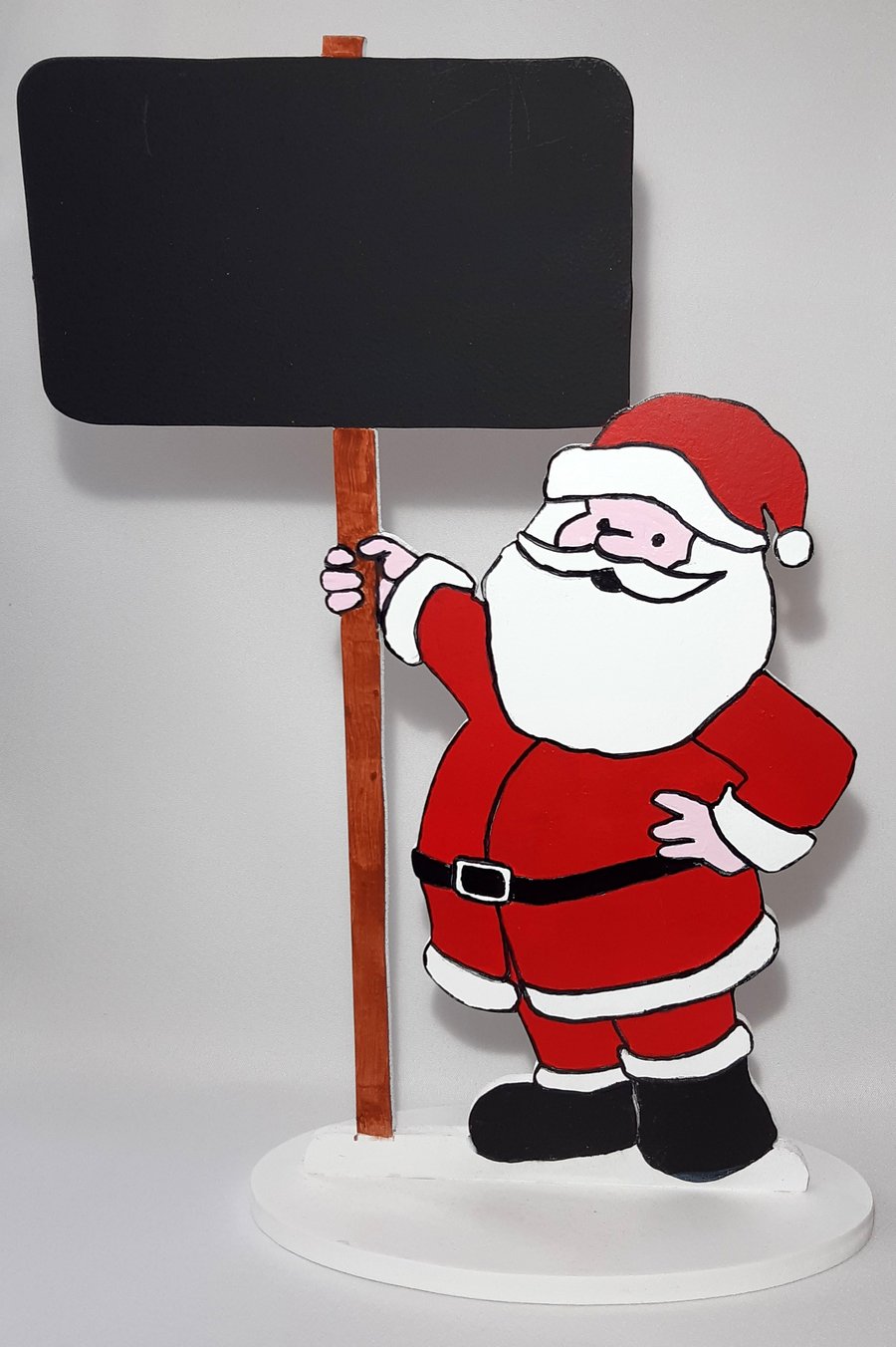 Santa holding a chalkboard placard. Ideal for counting down to Chriatmas (OR14)
