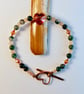 Crystal Heart Bracelet With Sunstone & Moss Agate - Handmade Gift For Her - Image 4