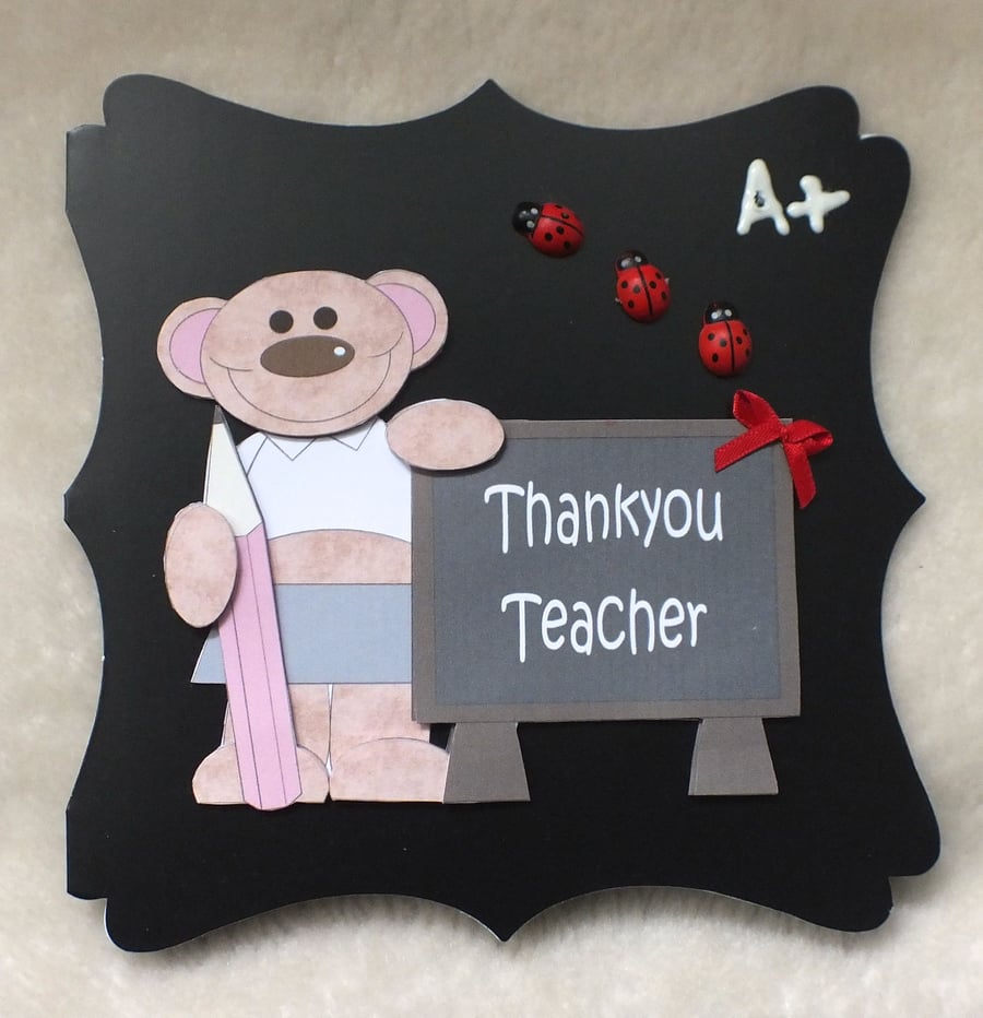 Thank You Teacher Handmade Card