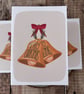 Christmas Bells Card, Merry Christmas Greeting Card, Illustrated Christmas Card - Image 3