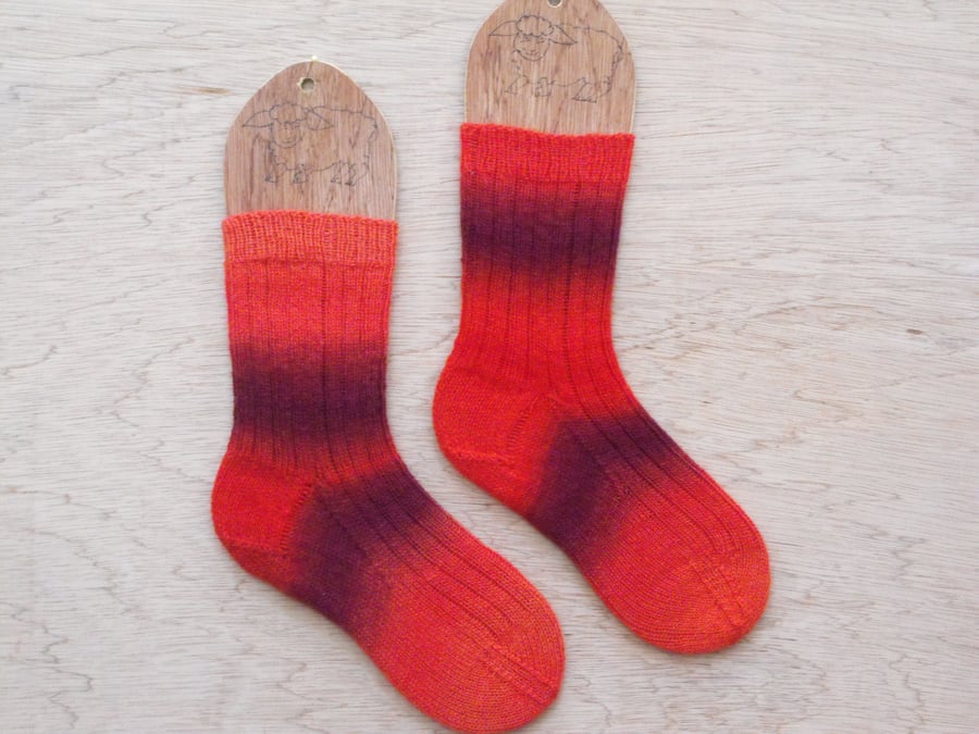 Hand knitted socks SMALL size 4-5