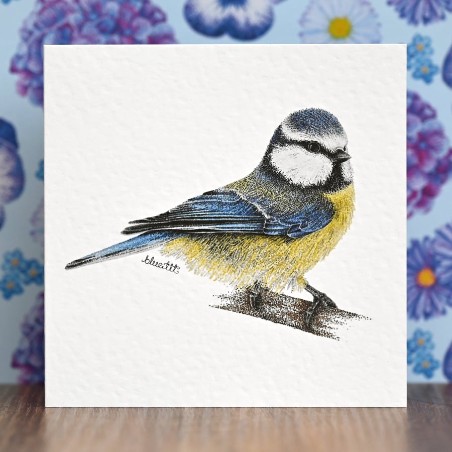 Blue Tit Blank Card