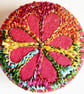 Buttons 1 inch button Hand Dyed Silks and Cottons Free Machine Embroidery Button