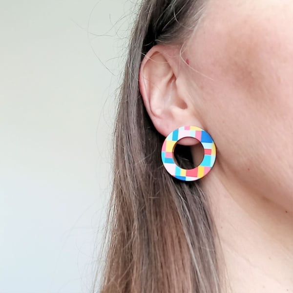 Tate Loop Wooden Stud Earrings Sustainable Gift