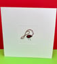 Robin Christmas Card - Wire Robin - Cute - Holiday Card - Folksy Christmas 2026