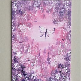 acrylic fantasy garden art painting ( ref F 548.A5 )