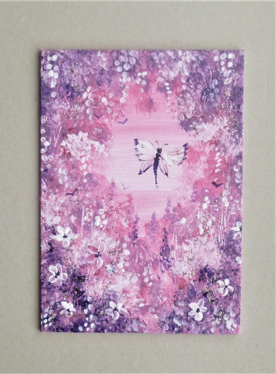 acrylic fantasy garden art painting ( ref F 548.A5 )