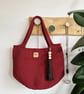 Made To Order- Crochet Shoulder Bag in Raspberry Red. Handmade Gift For Her - Image 4