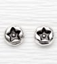 Small star ear studs handmade from solid sterling silver - Image 1