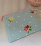 Zipped Purses, Pouch, Small Cosmetic Bag, Accessory Purse, Floral Purse