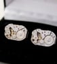 Cufflinks Steampunk Watch Mechanism Rectangular Cuff Links Gift For Men - Image 3