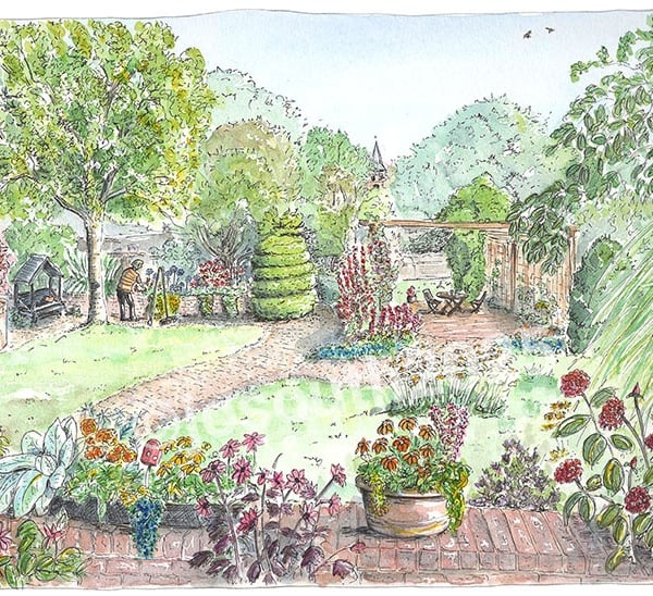 Overton Oasis, St Mary's Garden - Limited Edition Art Print
