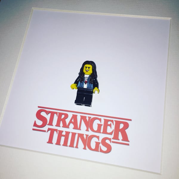 STRANGER THINGS - EDDIE - Framed custom Lego minifigure