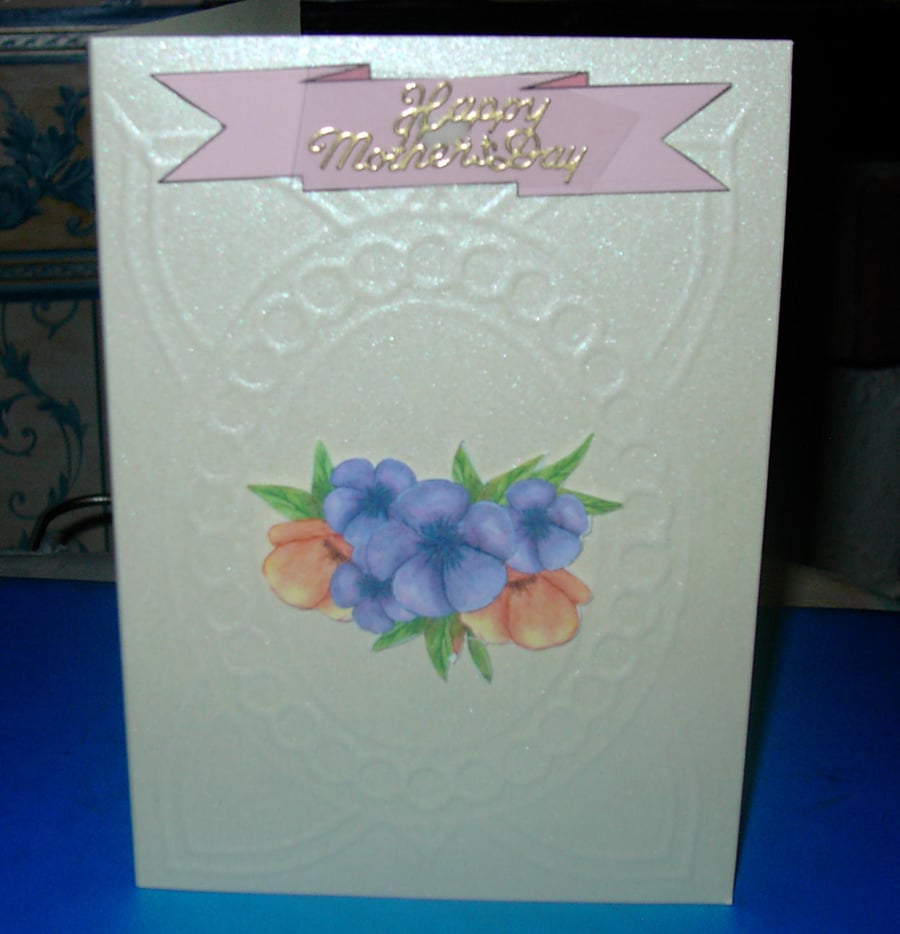 5" x 7" Floral Mother's Day Thank You handmade Card