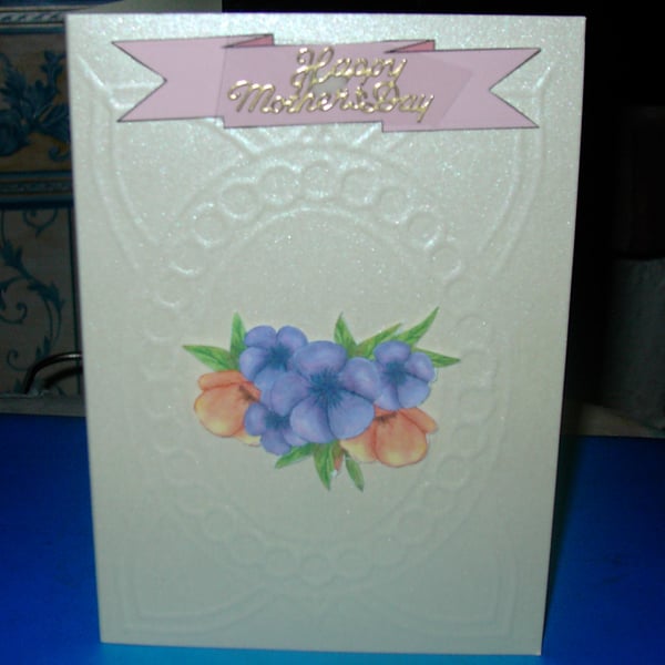 5" x 7" Floral Mother's Day Thank You handmade Card