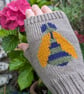 Bee Knitted Fingerless Gloves made in merino wool - Image 5