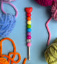 Beaded Crochet Hook - 5mm - Rainbow  - Image 1