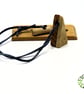 Handcrafted triangular 2 woods pendant & necklace: SKU-N10 - Image 2
