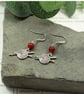 Yarn & Needles Carnelian Gemstone Silver Earrings - Image 1