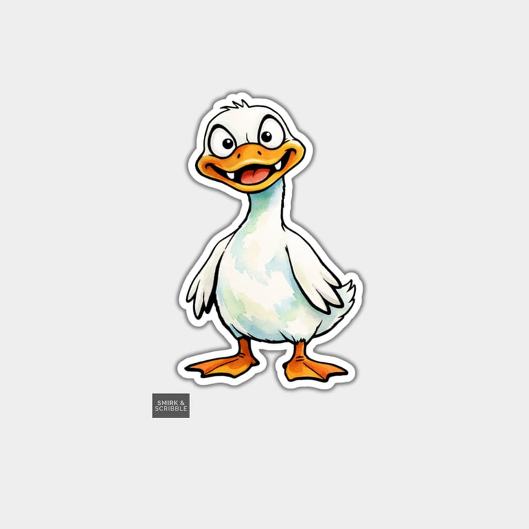 Funny Snarky Vinyl Sticker For Adults - Happy Goose