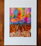 Abstract Acrylic Painting on Paper - Image 3