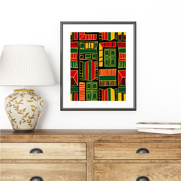 A4 African American Artwork print - Frame not included