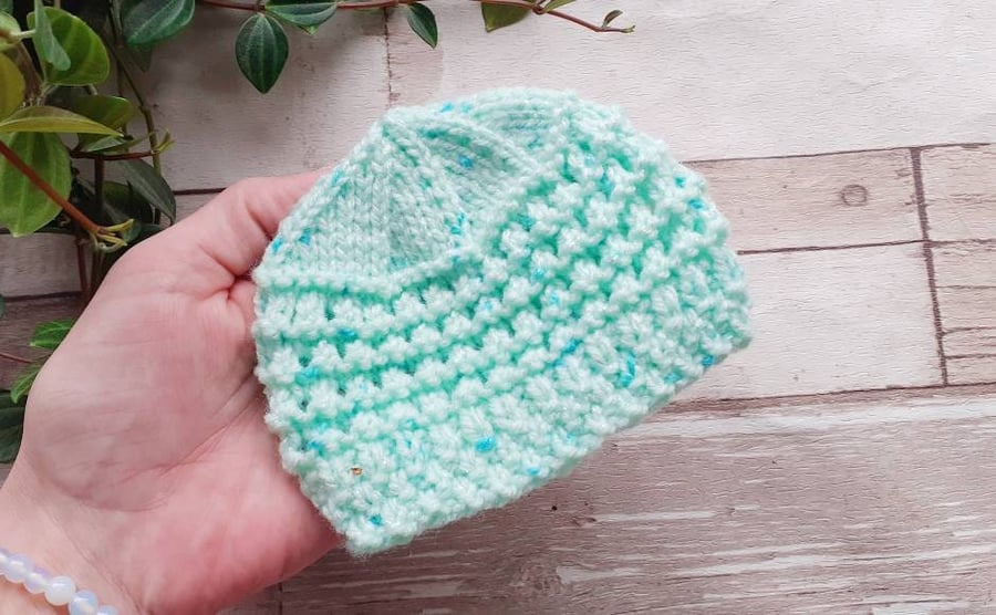Premature baby hat, hand knitted baby hats.