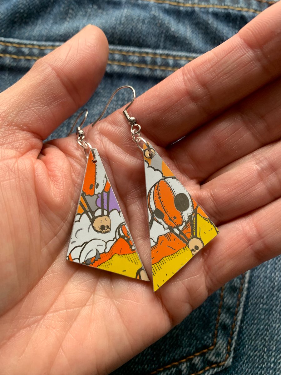 Up-cycled beer can earrings